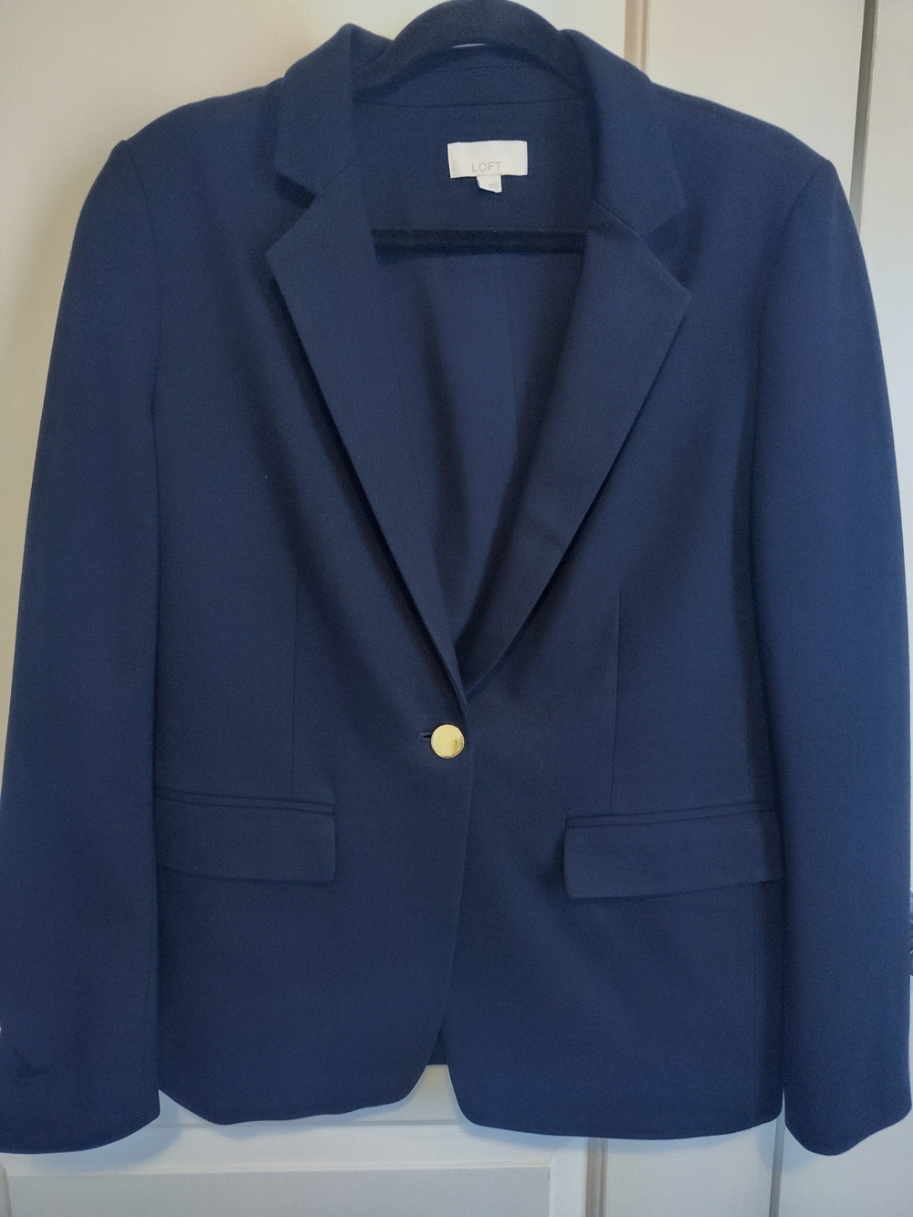 LOFT Women's Navy Single-Button Blazer
